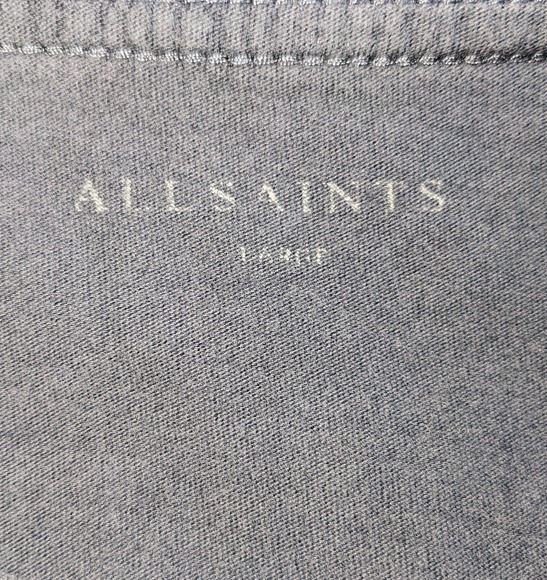 All Saints Men's Grey Brace Tonic Crew T Shirt Size Large Excellent Condition - Picture 4 of 5